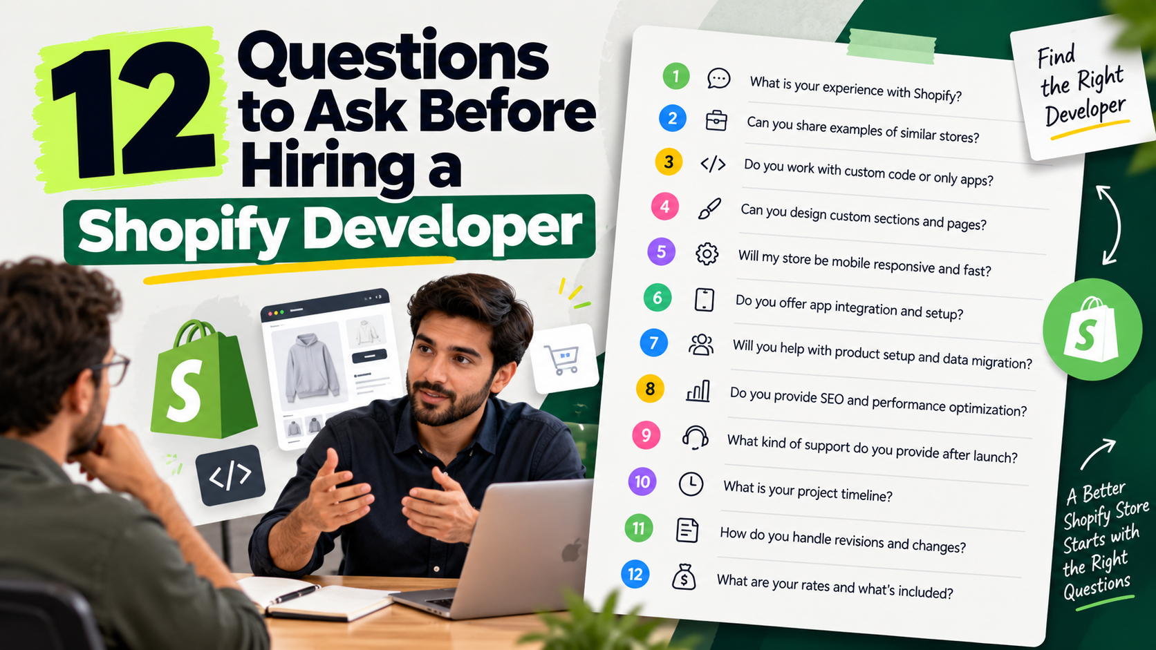 12 Questions to Ask Before Hiring a Shopify Developer