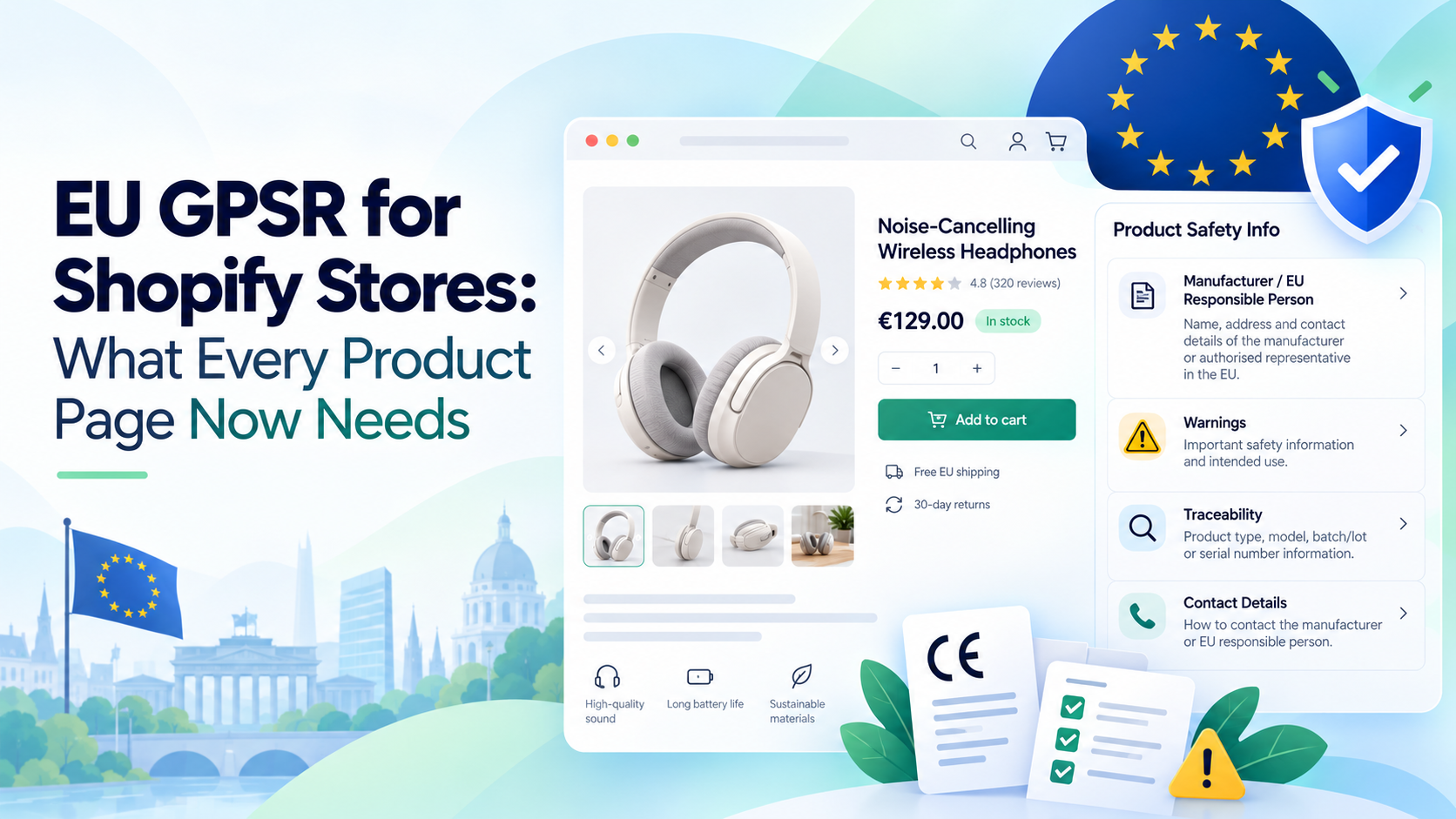 EU GPSR for Shopify Stores: What Every Product Page Now Needs