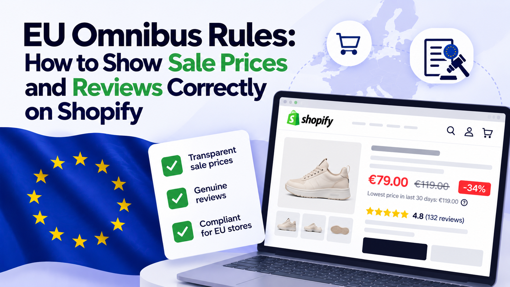 EU Omnibus Rules: How to Show Sale Prices and Reviews Correctly on Shopify