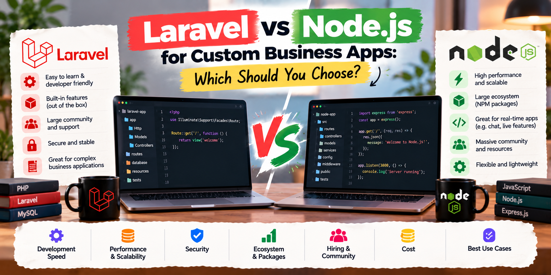 Laravel vs Node.js for Custom Business Apps: Which Should You Choose?