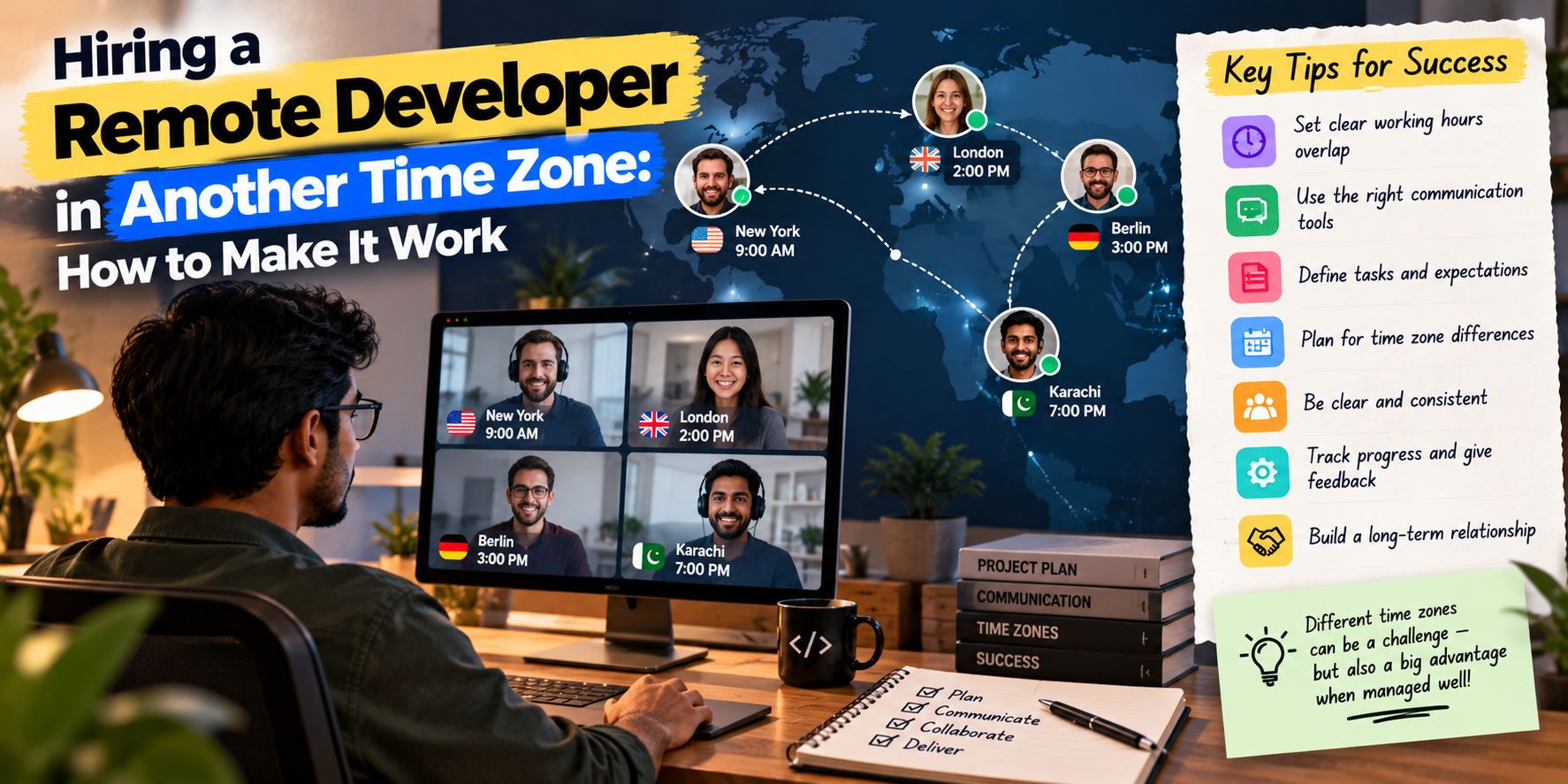 Hiring a Remote Developer in Another Time Zone: How to Make It Work