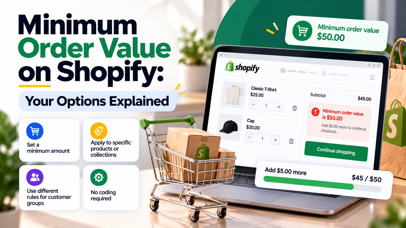 Minimum Order Value on Shopify: Your Options Explained