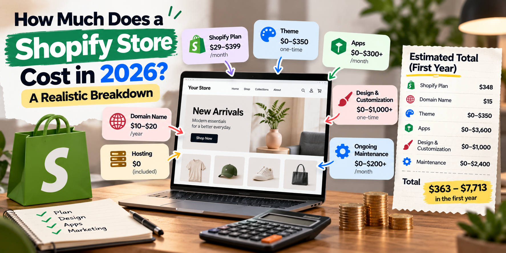 How Much Does a Shopify Store Cost in 2026? A Realistic Breakdown