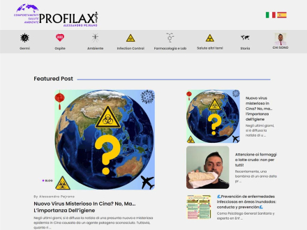 Screenshot of Profilaxi.com – infectious disease prevention blog design